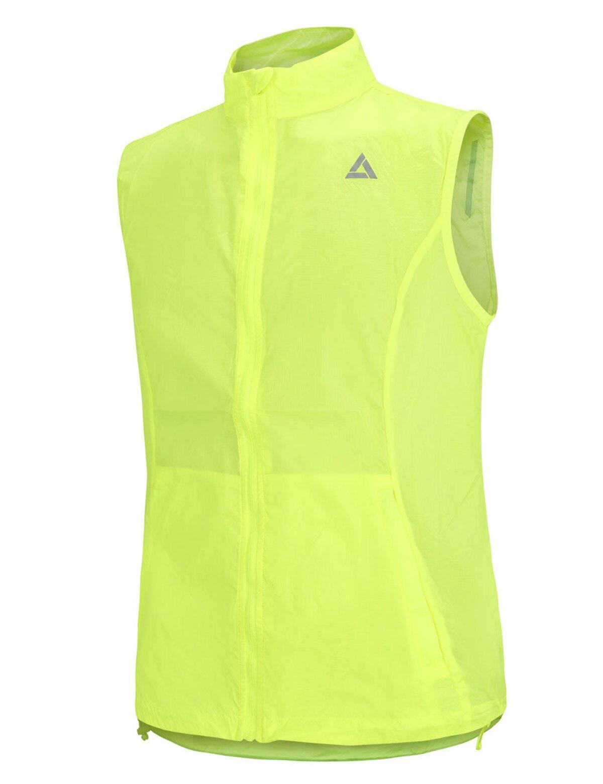 AIRTRACKS Damen Leichte Windweste Fahrradweste - Laufweste Pro Line Neon
