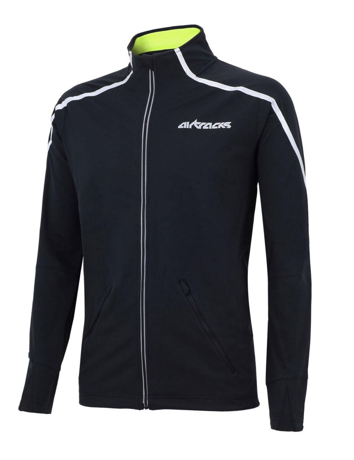 Herren Thermo Fahrradjacke - Laufjacke Air Tech Schwarz 2/4