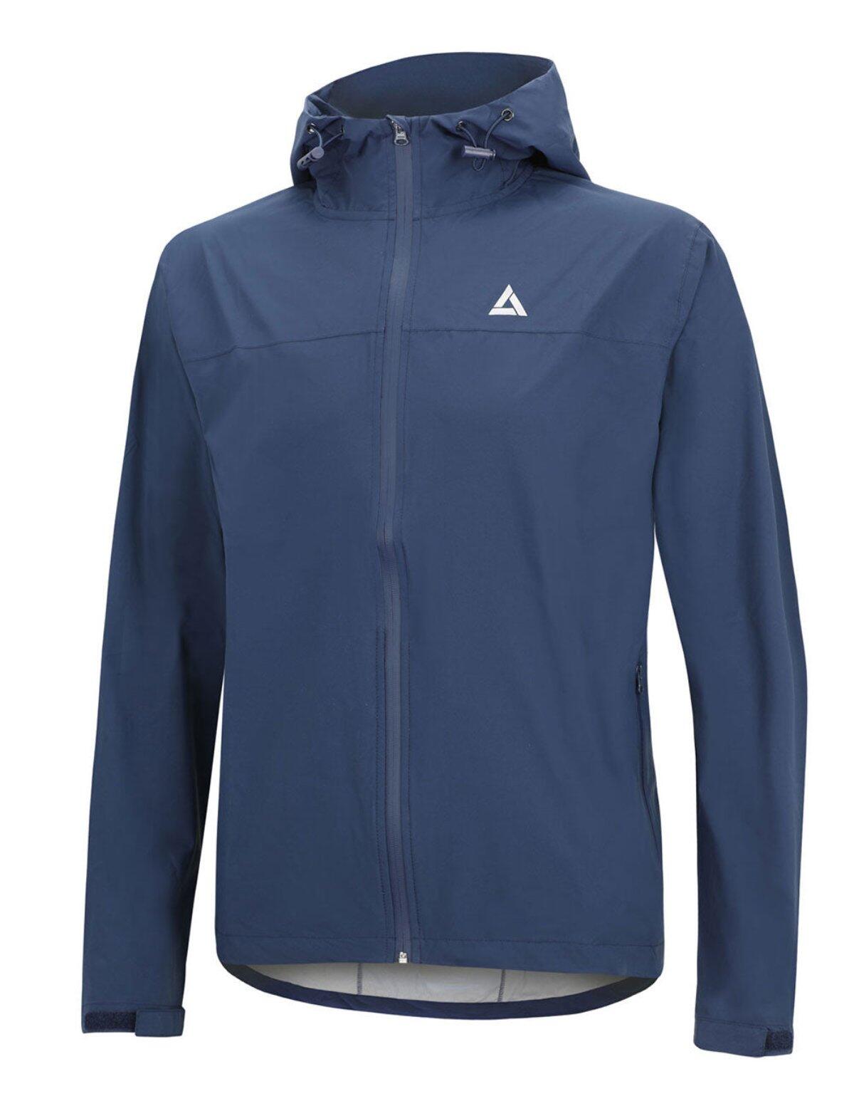 Herren Regenjacke - Fahrradjacke mit Kapuze Pro Line Navy Blau 1/4