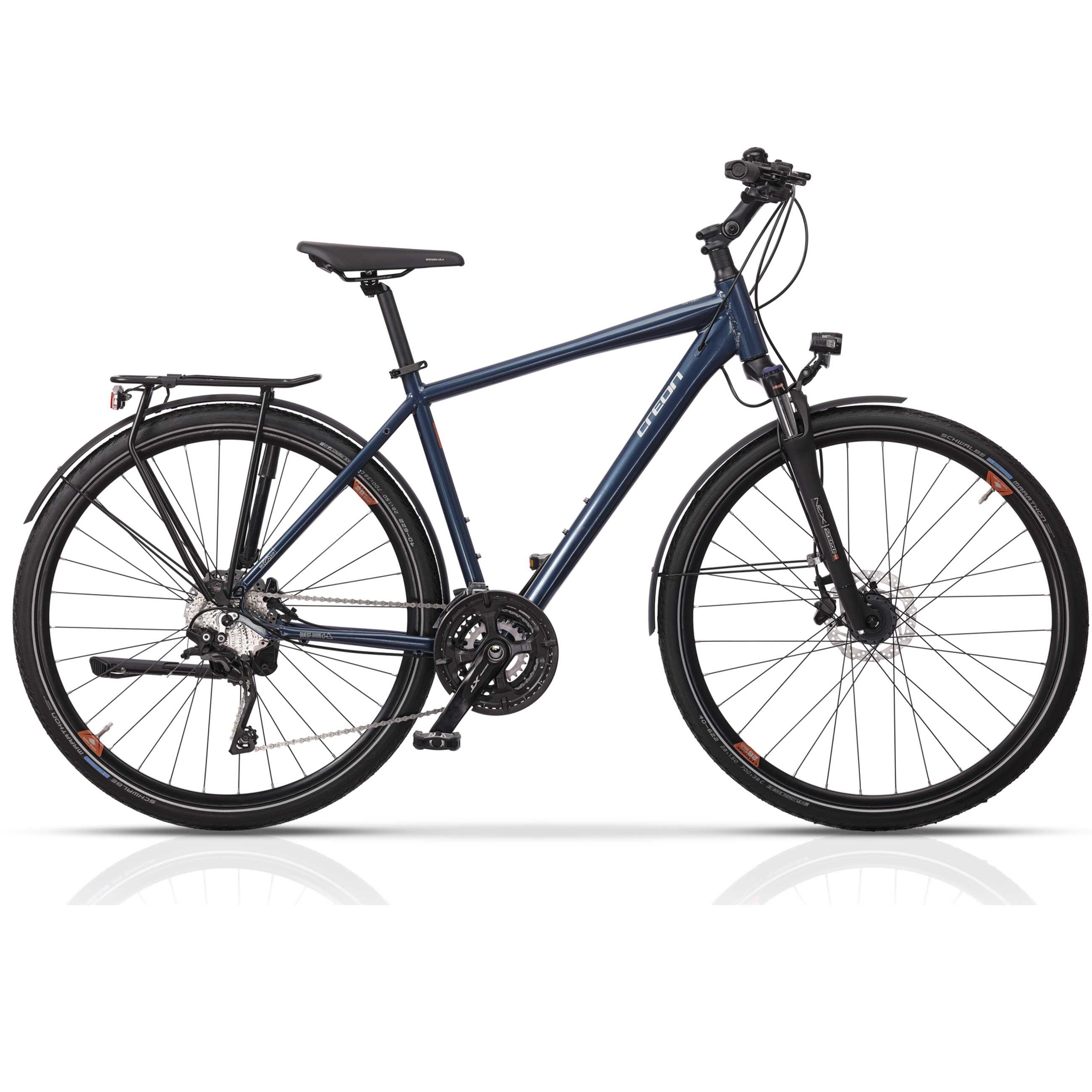Airtracks - 28" Vélo De Trekking Homme Quest Db Gent Shimano Deore Xt Rd-t8000 Sgs - Vélo De Voyage - Bleu - 60 Cm - Decathlon