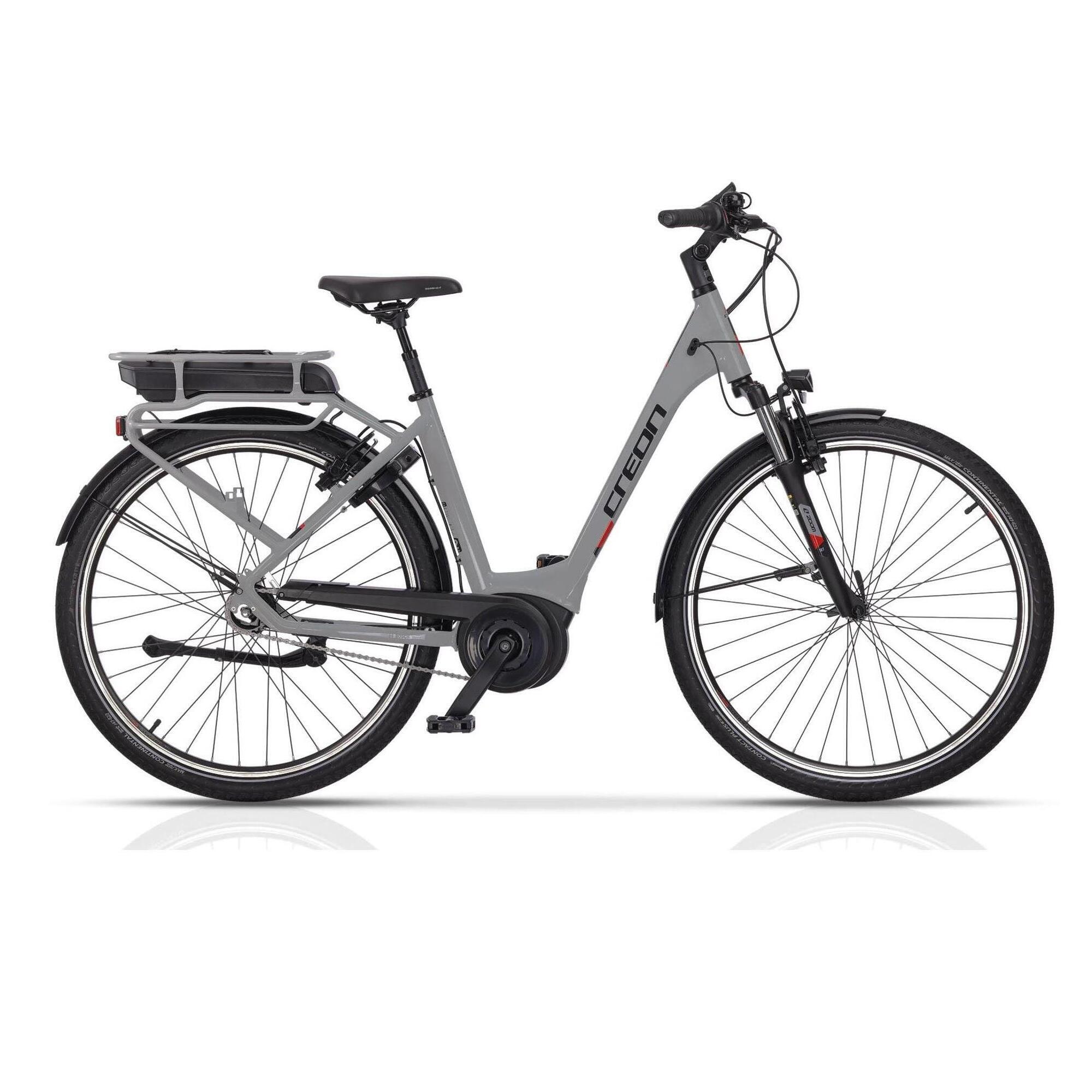 Airtracks - 28" Vélo Électrique De Trekking Femmes Cr Ls Rack Bosch Active Line Gen3 400 Wh - Vélo Ville - Gris - 55 Cm - Decathlon
