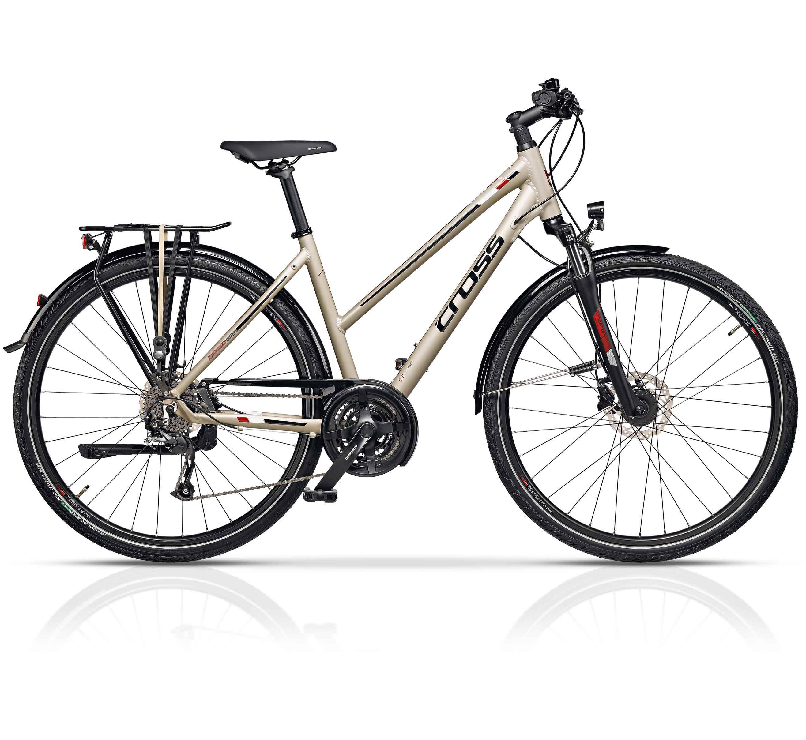 28" Trekkingfiets voor dames TRAVEL LADY Trekkingfiets 24 x versnelling Shimano 1/3