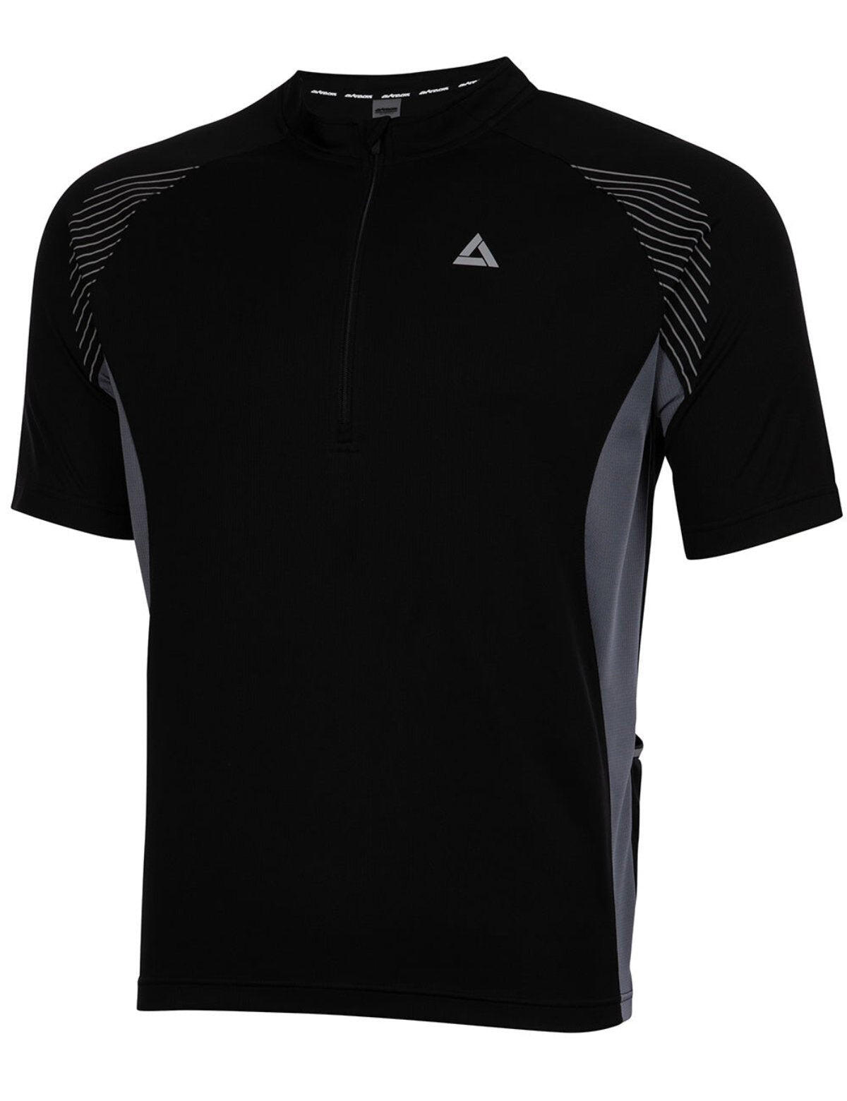 Herren Fahrradtrikot Kurzarm Radtrikot Team II Schwarz-Grau 2/4