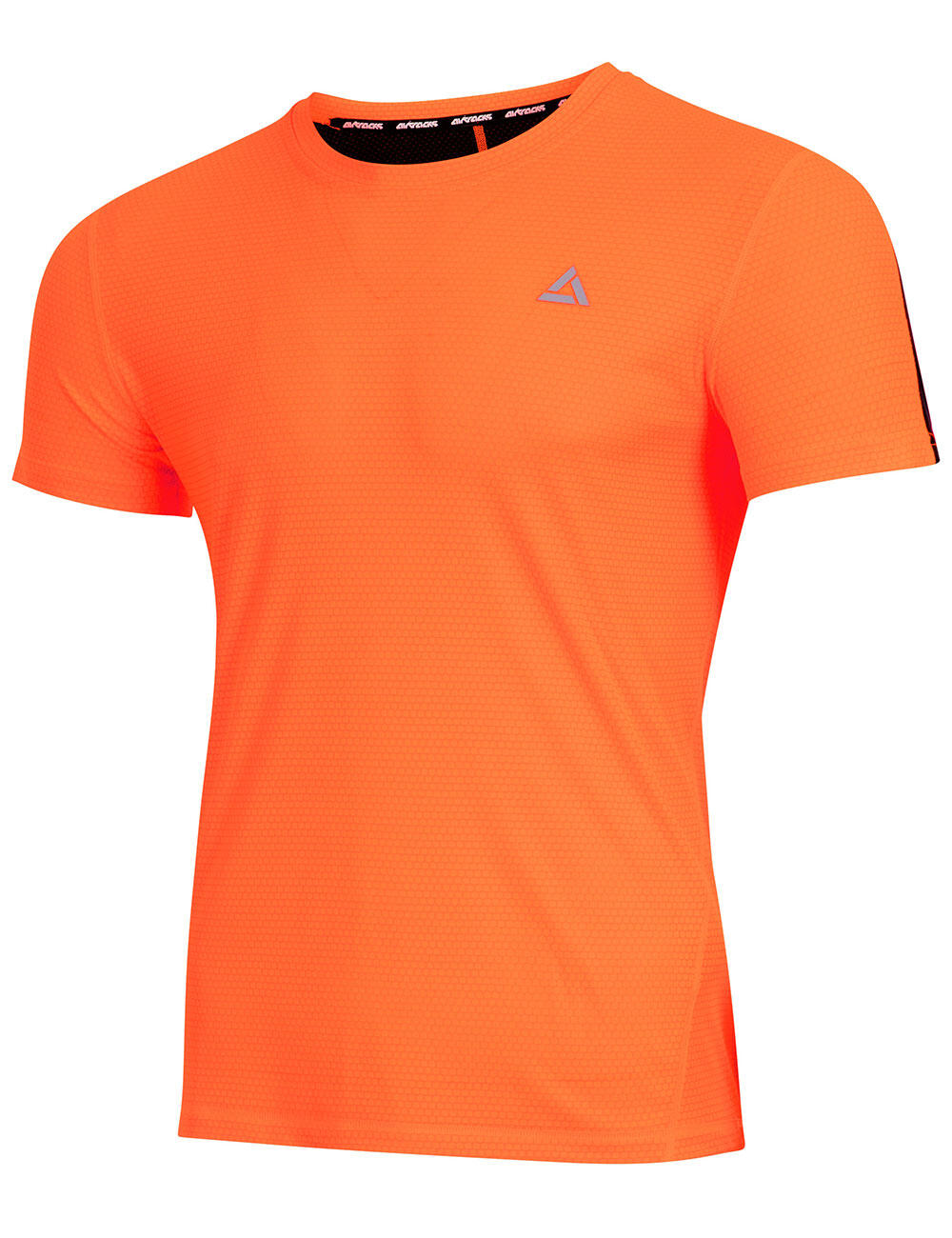 Herren Funktions Laufshirt Kurzarm Pro Line Orange Schwarz 2/4