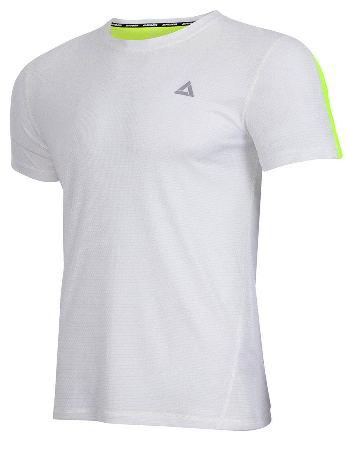 Herren Funktions Laufshirt Kurzarm Pro Line Weiss Neon 2/4