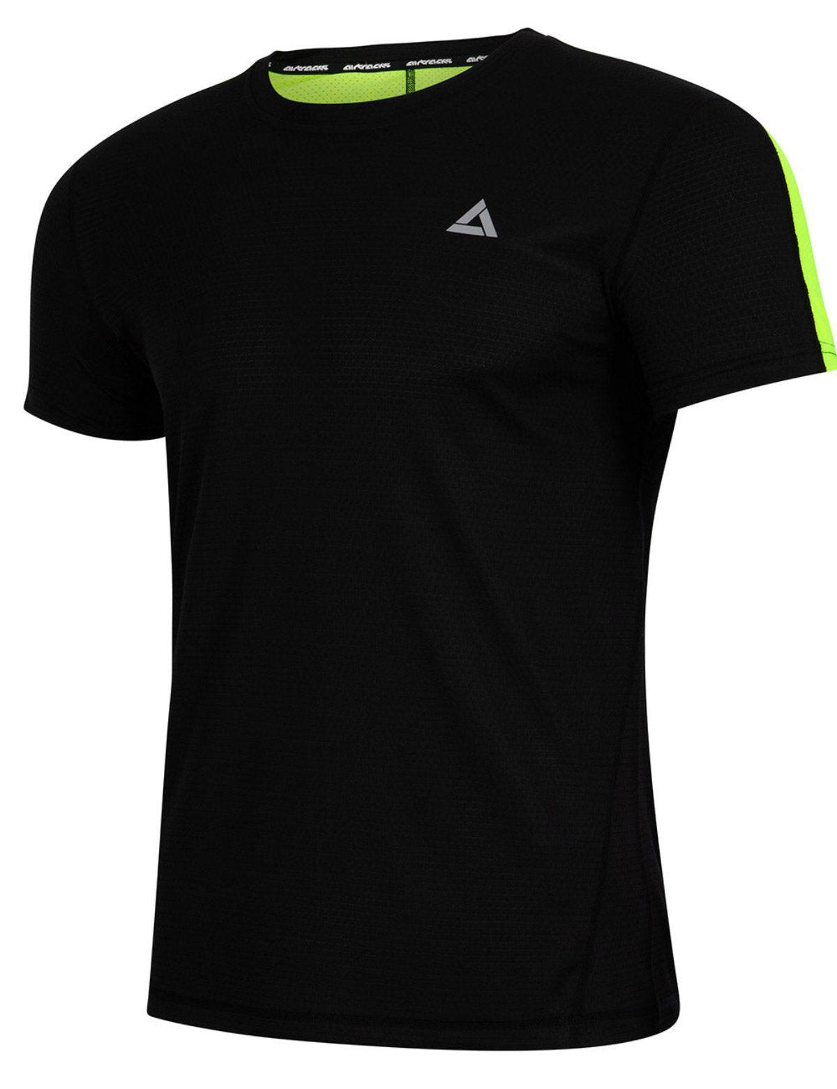 Herren Funktions Laufshirt Kurzarm Pro Line Schwarz Neon 2/4