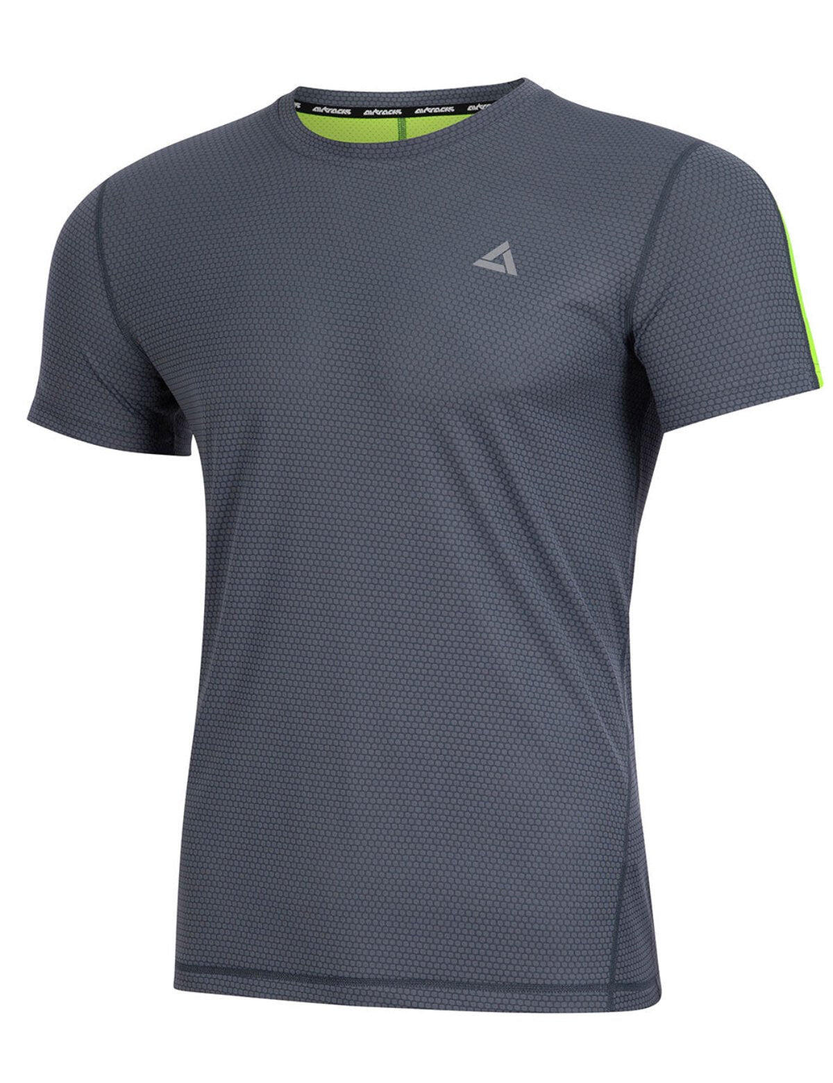 Herren Funktions Laufshirt Kurzarm Pro Line Grau Neon 2/4
