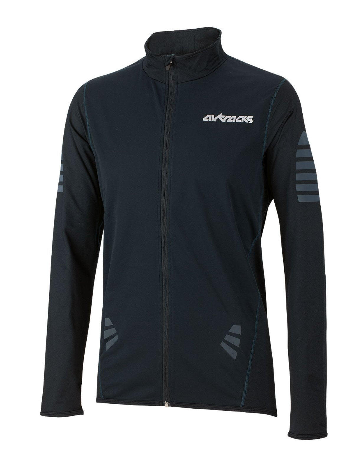 Herren Winter Fahrradtrikot Langarm Pro Fleece Thermaltrikot Schwarz-Blau 4/4