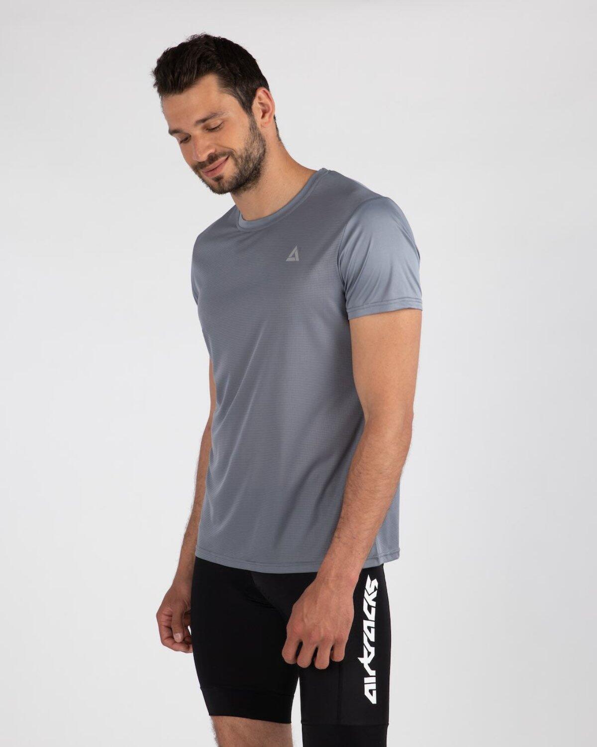 Herren Funktions Laufshirt Kurzarm Comfort Line Grau 2/4