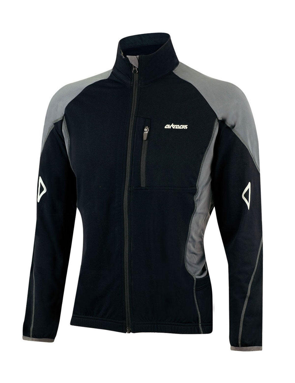 Herren Winter Thermalradtrikot Pro-T – Fahrradtrikot Langarm mit Fleece Schwarz 4/4
