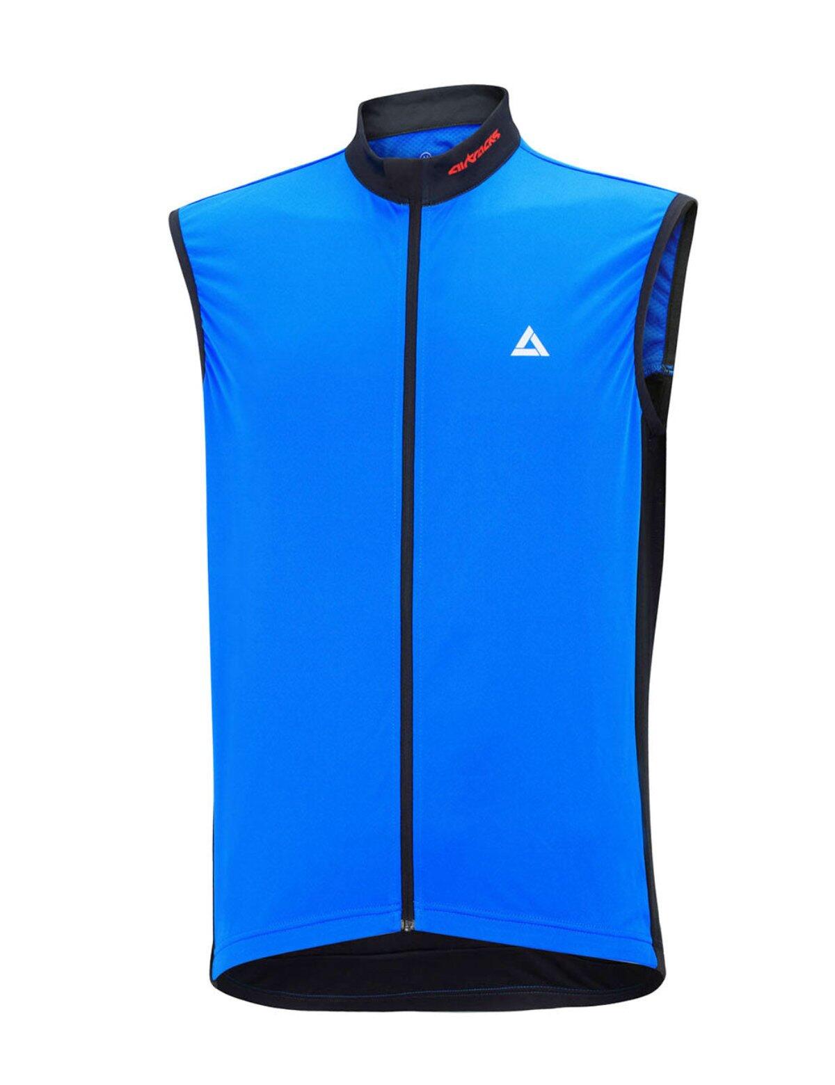 Herren Fahrradtrikot Kurzarm Radtrikot Ärmellos Comfort Line Blau Schwarz 2/4