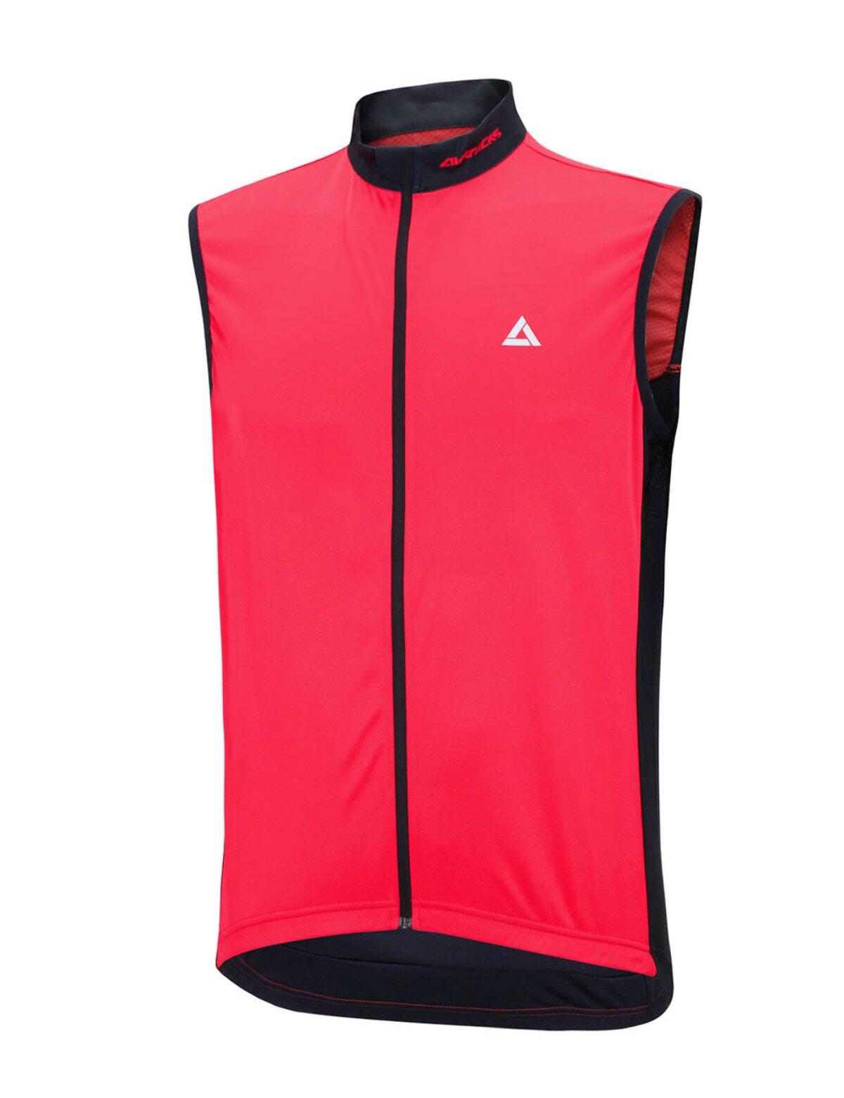 Herren Fahrradtrikot Kurzarm Radtrikot Ärmellos Comfort Line Rot Schwarz 1/4
