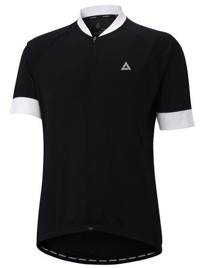 Herren Fahrradtrikot Kurzarm Comfot Line Schwarz Weiss
