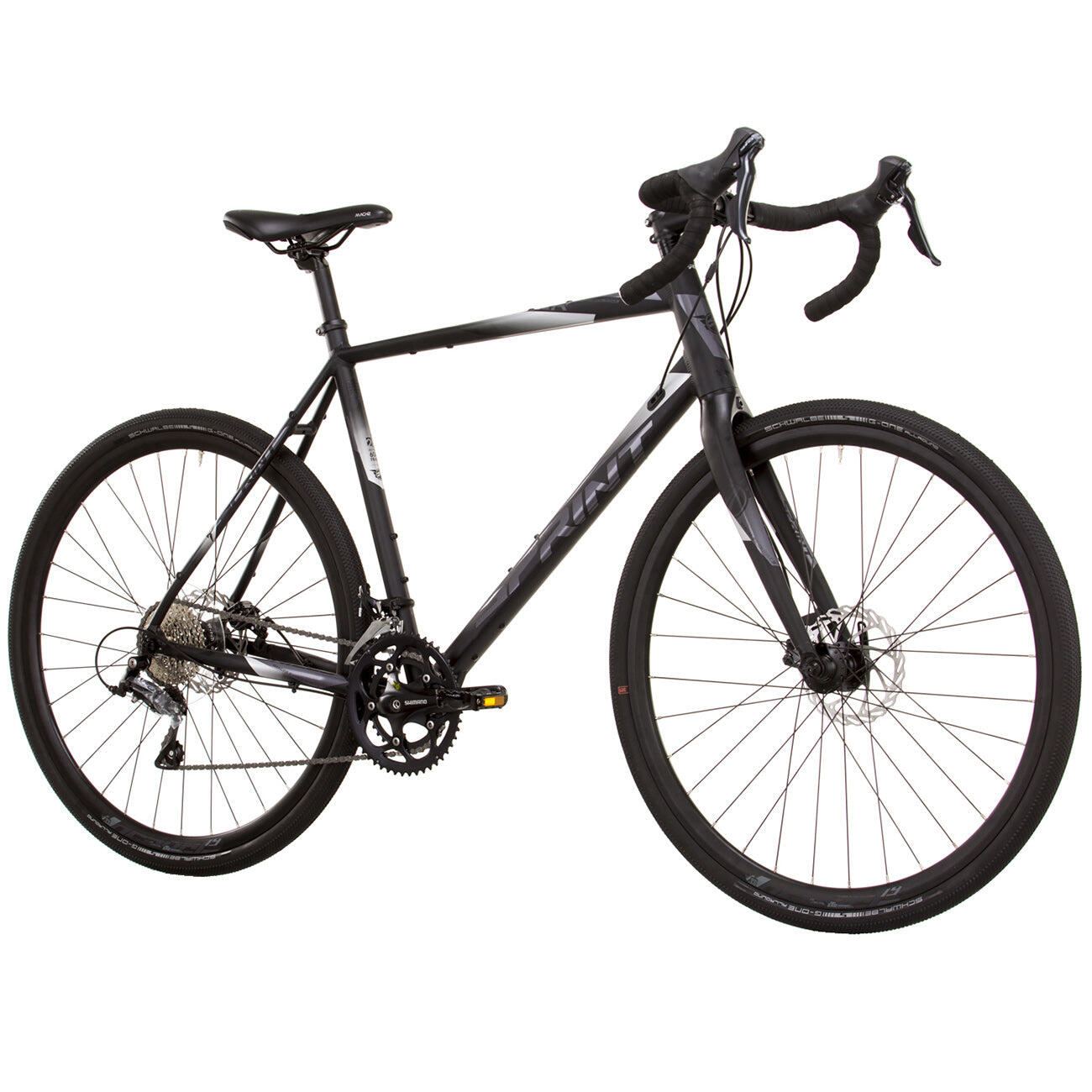 28" Herren Gravel Bike WHISPER 5.0 Fahrrad 2 x 9 Shimano SORA R3000 Schwarz 2/4