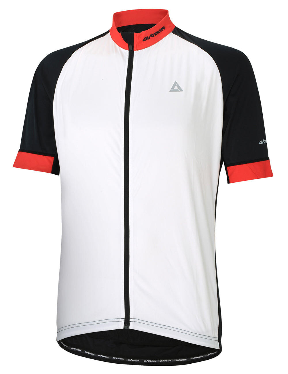 Herren Fahrradtrikot Kurzarm Radtrikot Pro Line Weiss Schwarz Rot 4/4