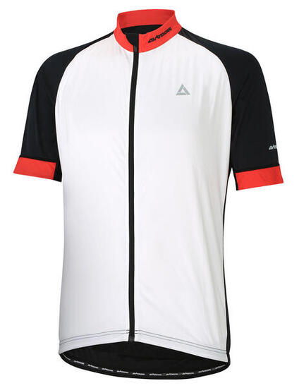 Herren Fahrradtrikot Kurzarm Radtrikot Pro Line Weiss Schwarz Rot