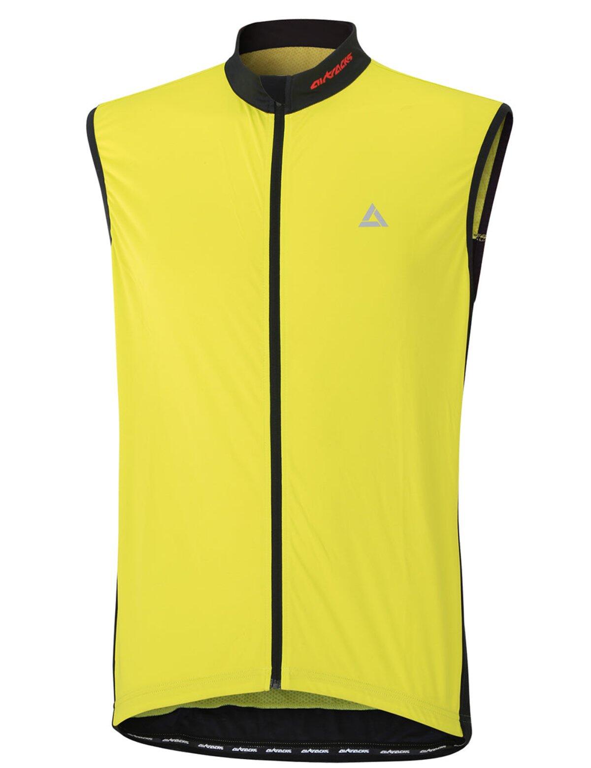 Herren Fahrradtrikot Kurzarm Ärmellos Comfort Line Neon Schwarz 2/4