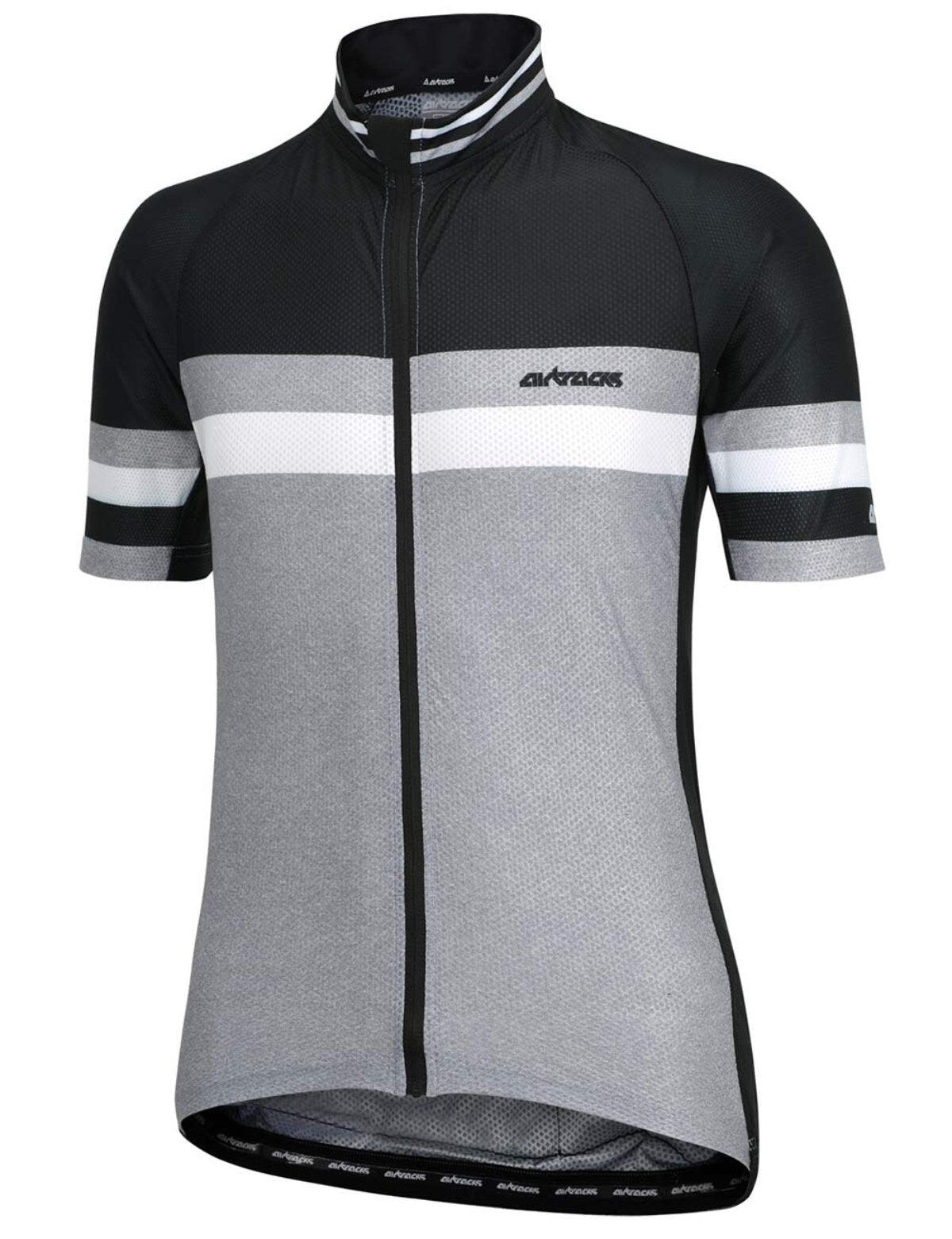 Herren Fahrradtrikot Kurzarm Pro Line III Schwarz-Grau 4/4