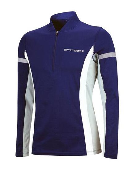 Damen Thermo Funktions Laufshirt Langarm Blau