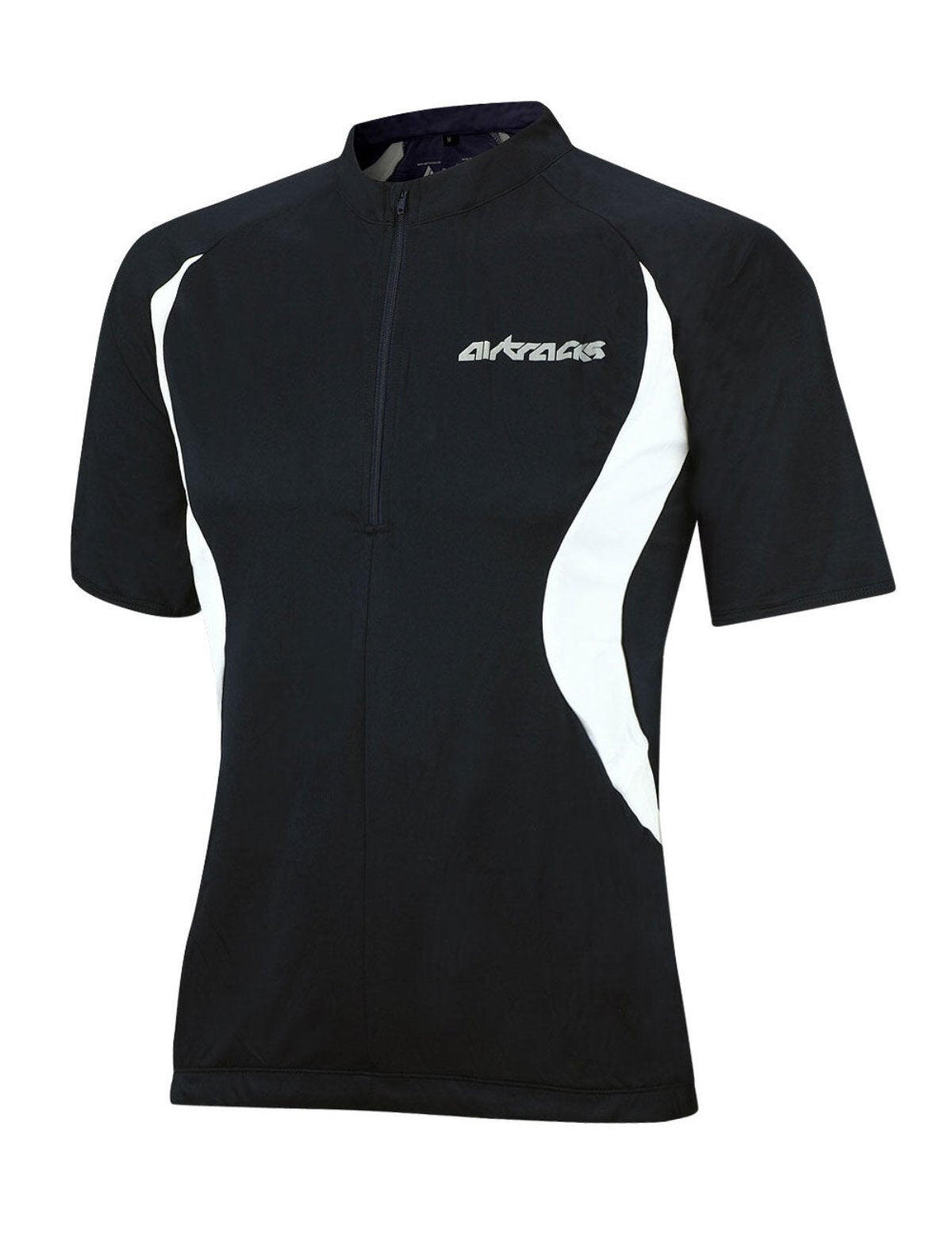 AIRTRACKS Herren Fahrradtrikot Kurzarm Radtrikot Team Schwarz