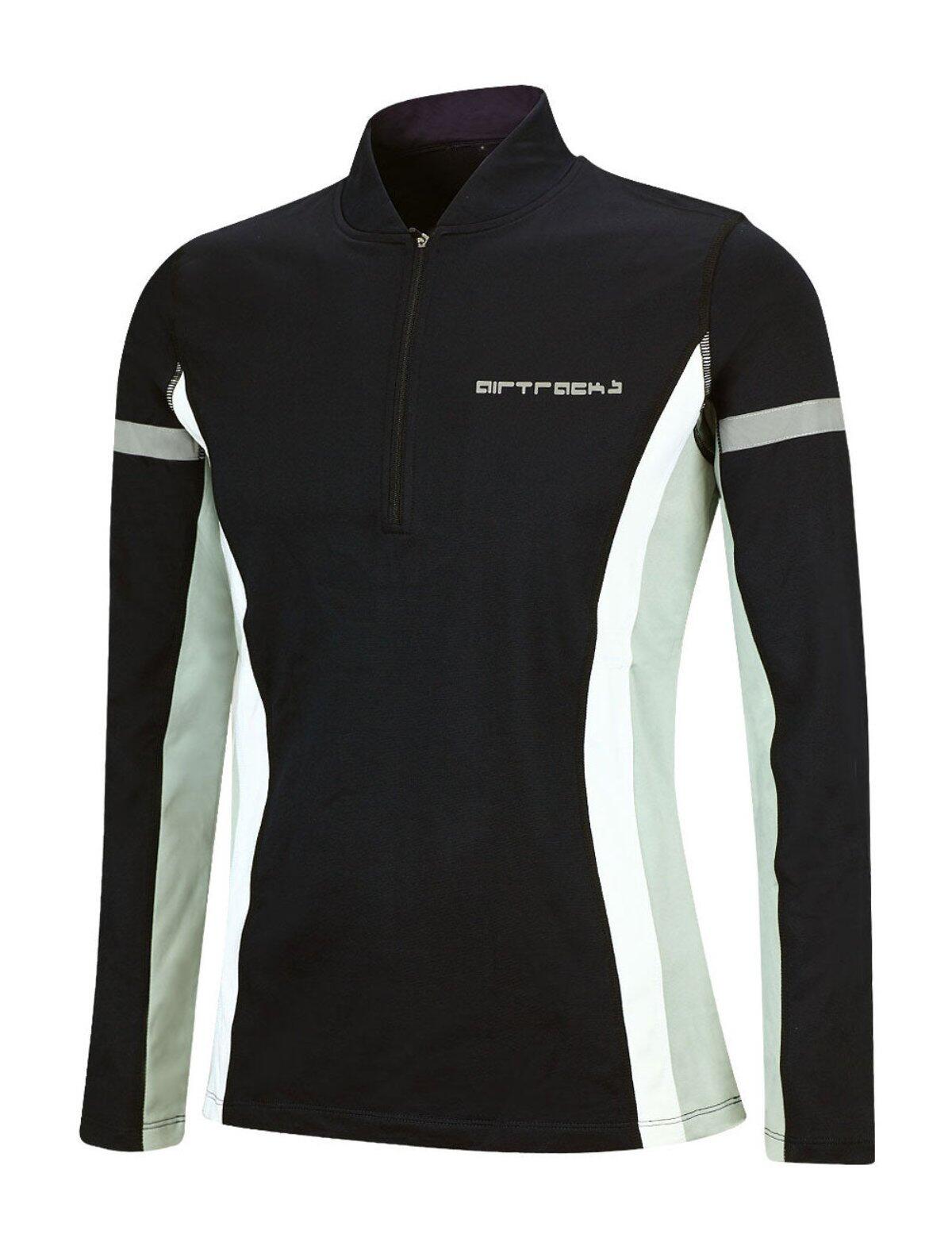 Damen Thermal Funktions Laufshirt Langarm Schwarz 2/4