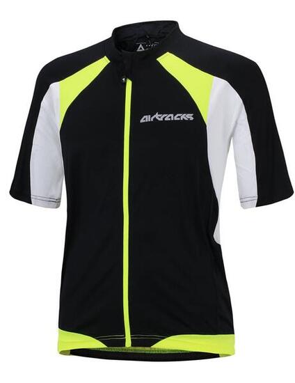 Herren Fahrradtrikot Kurzarm Radtrikot Pro T Schwarz-Weiß