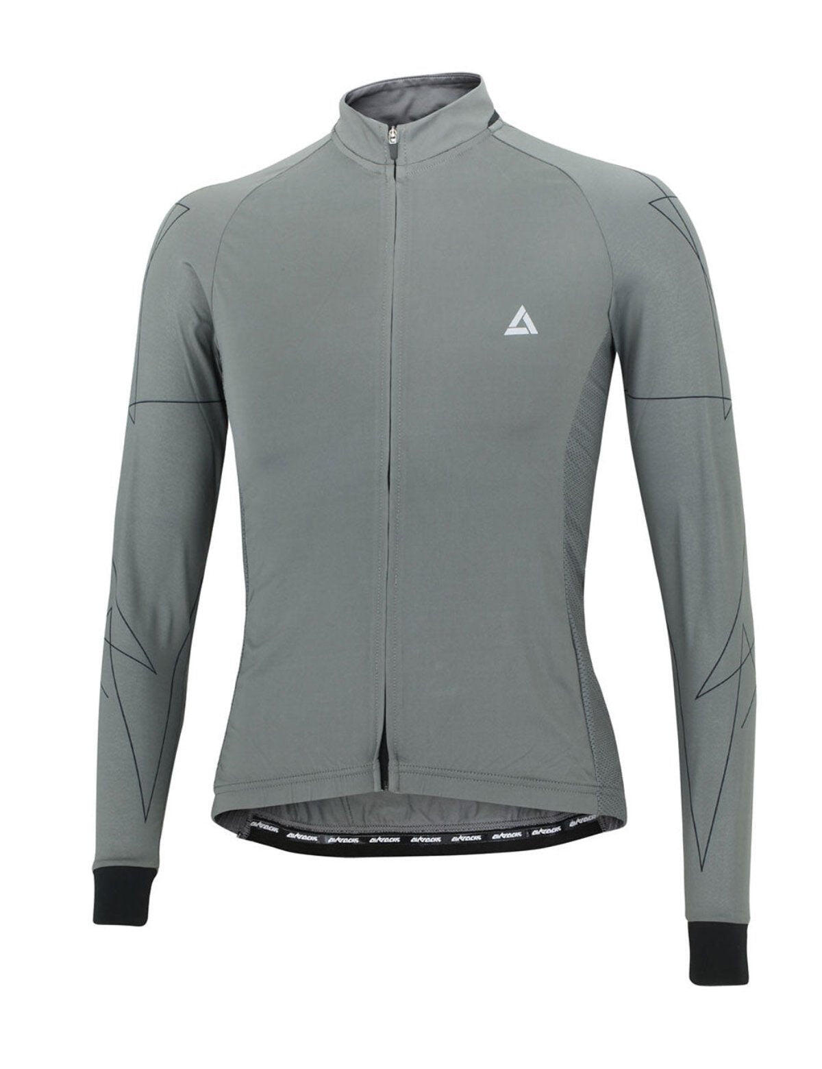 AIRTRACKS Herren Fahrradtrikot Langarm Pro Line Grau Schwarz