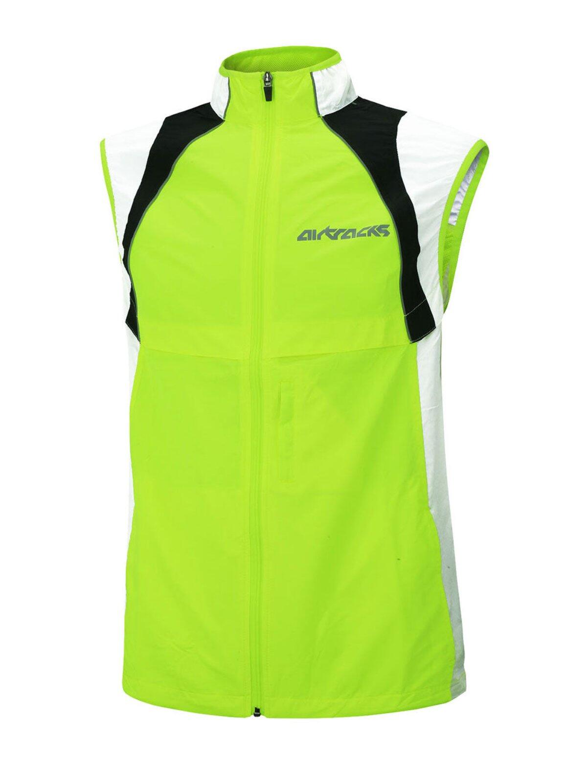 AIRTRACKS Damen Fahrradweste - Laufweste Neon
