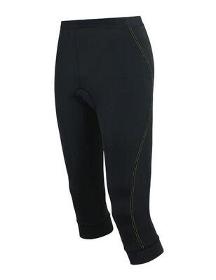 Damen Fahrradhose 3/4 Lang Radhose Comfort Line Schwarz-Neon