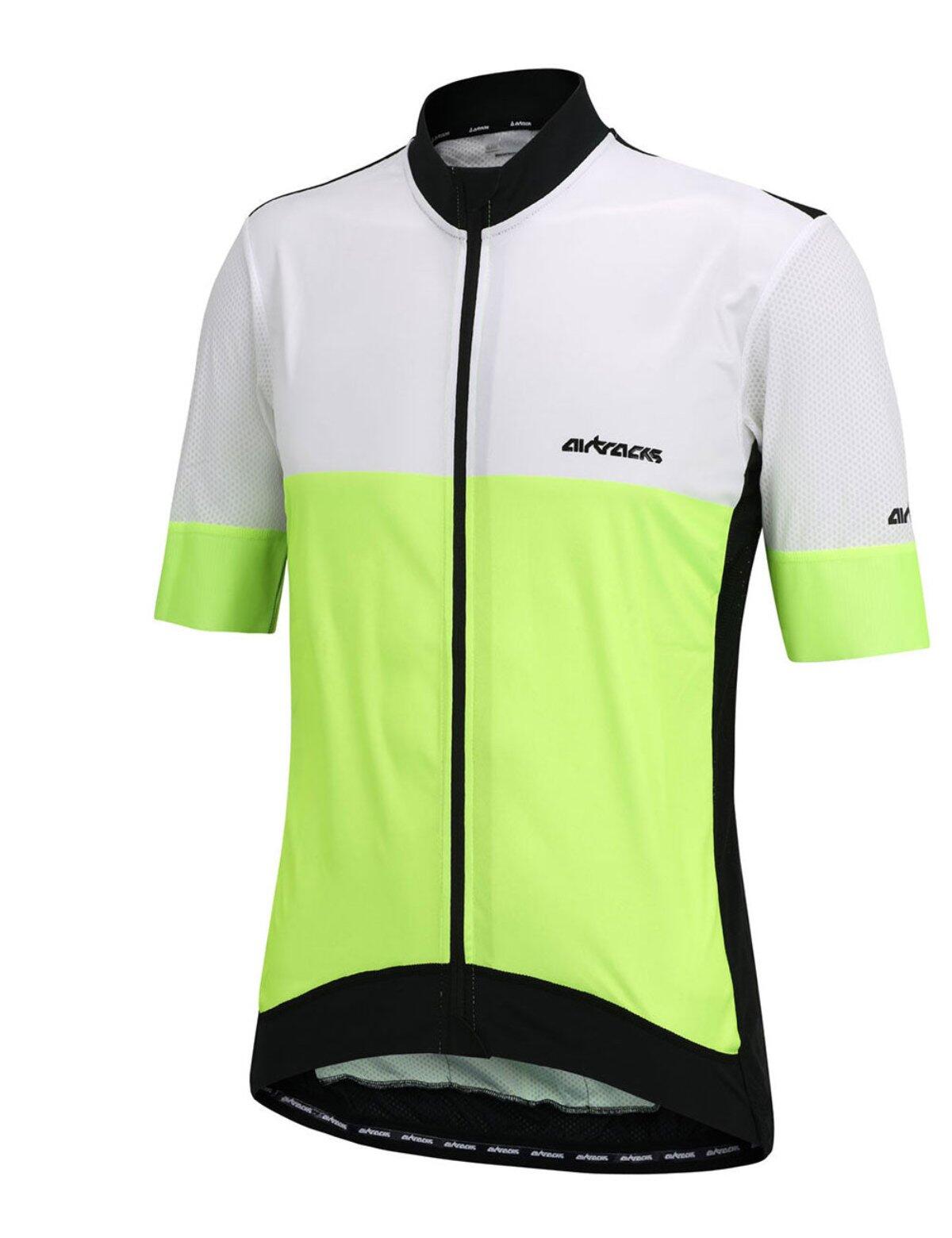 Herren Fahrradtrikot Kurzarm Radtrikot Pro Team Line III Neon Weiss 4/4