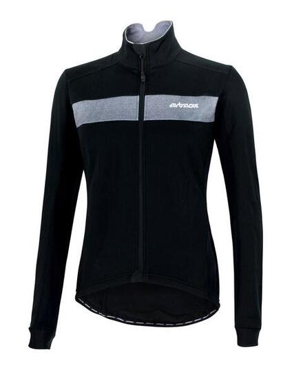 Herren Winter Thermo Fahrradjacke Pro Team Schwarz Silber