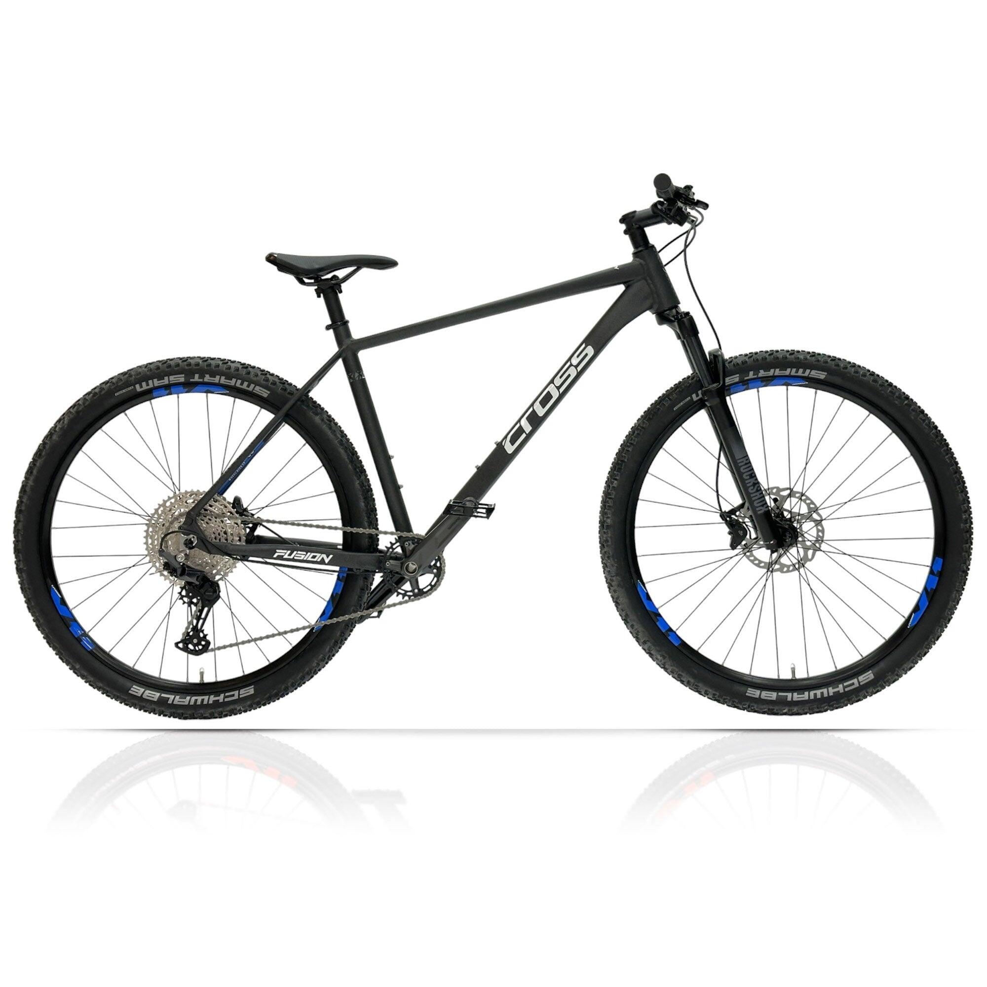 Airtracks - 29" Vtt Homme Fusion Pro Shimano 1 × 12 Vitesses Deore Rd-m6100 Sgs Rockshox - Vélo Tout Terrain - Bleu - 50 Cm - Decathlon