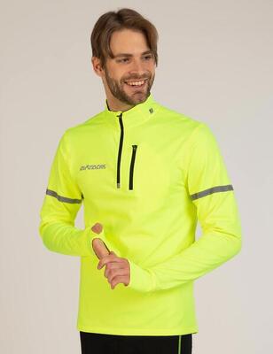 Herren Thermo Fahrradtrikot - Laufshirt Langarm Neon