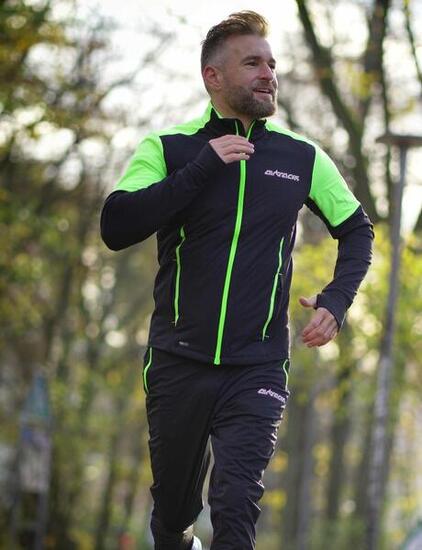 Herren Winter Fleece Laufshirt Langarm Thermo Running Sweatshirt Pro Line