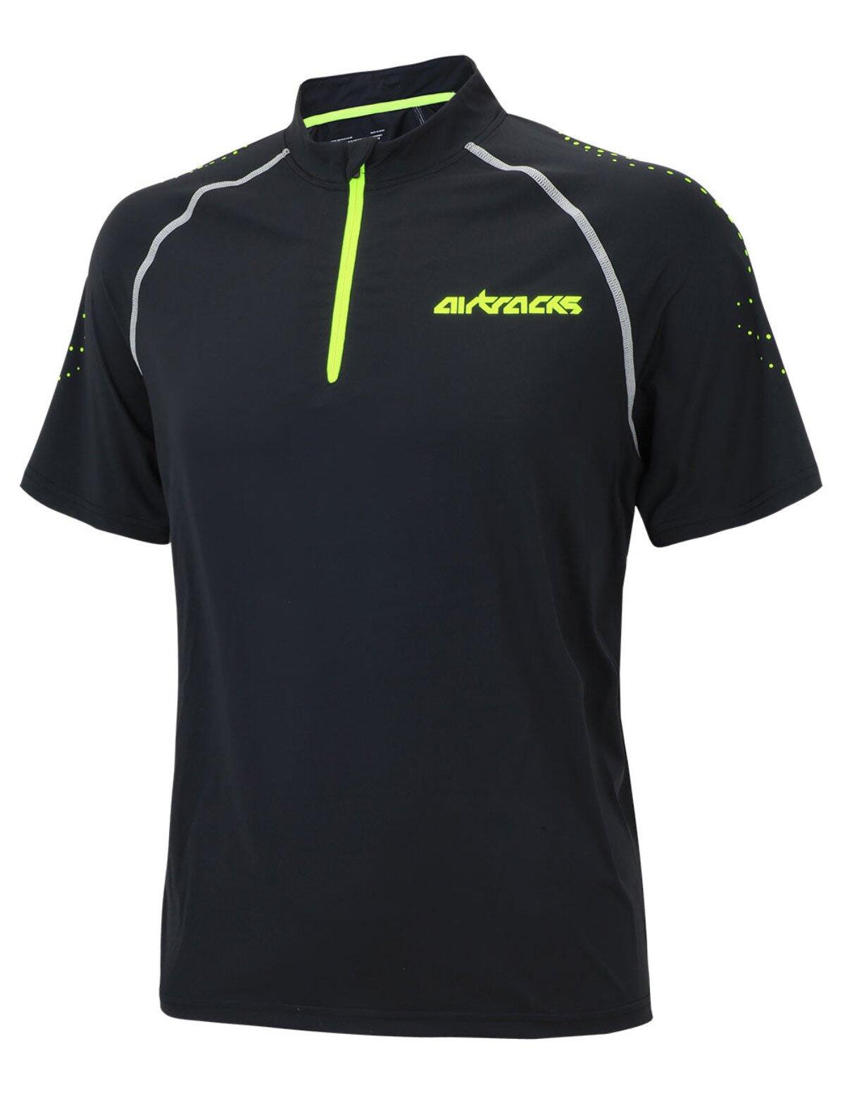 Herren Kompressions Laufshirt Kurzarm Pro Team Schwarz 2/4