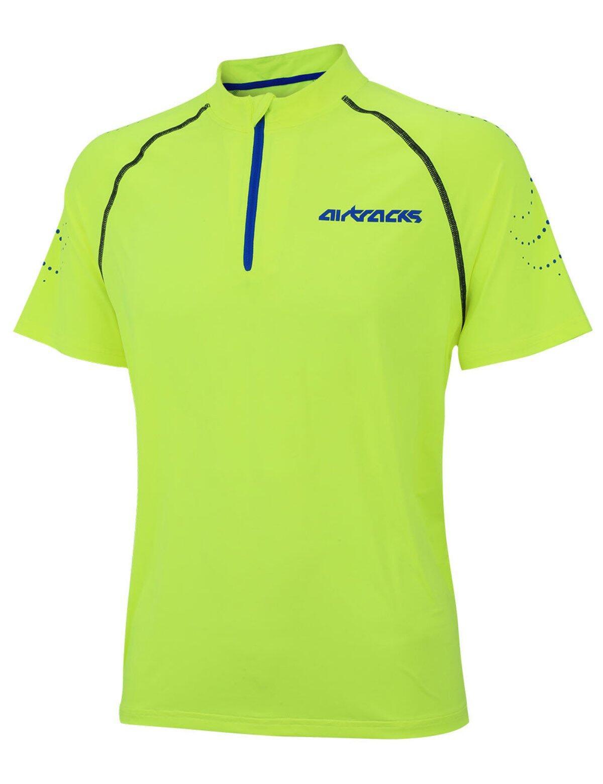 Herren Kompressions Laufshirt Kurzarm Pro Team Neon 2/4
