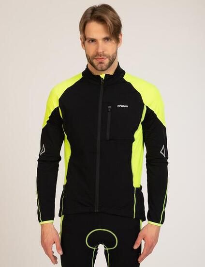 Herren Thermo Fahrradtrikot Pro-T Schwarz-Neon