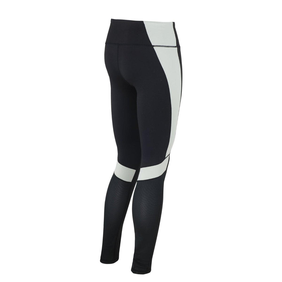 Damen Fitnesshose - Laufhose Lang Schwarz Grau Red Decoct 4/4