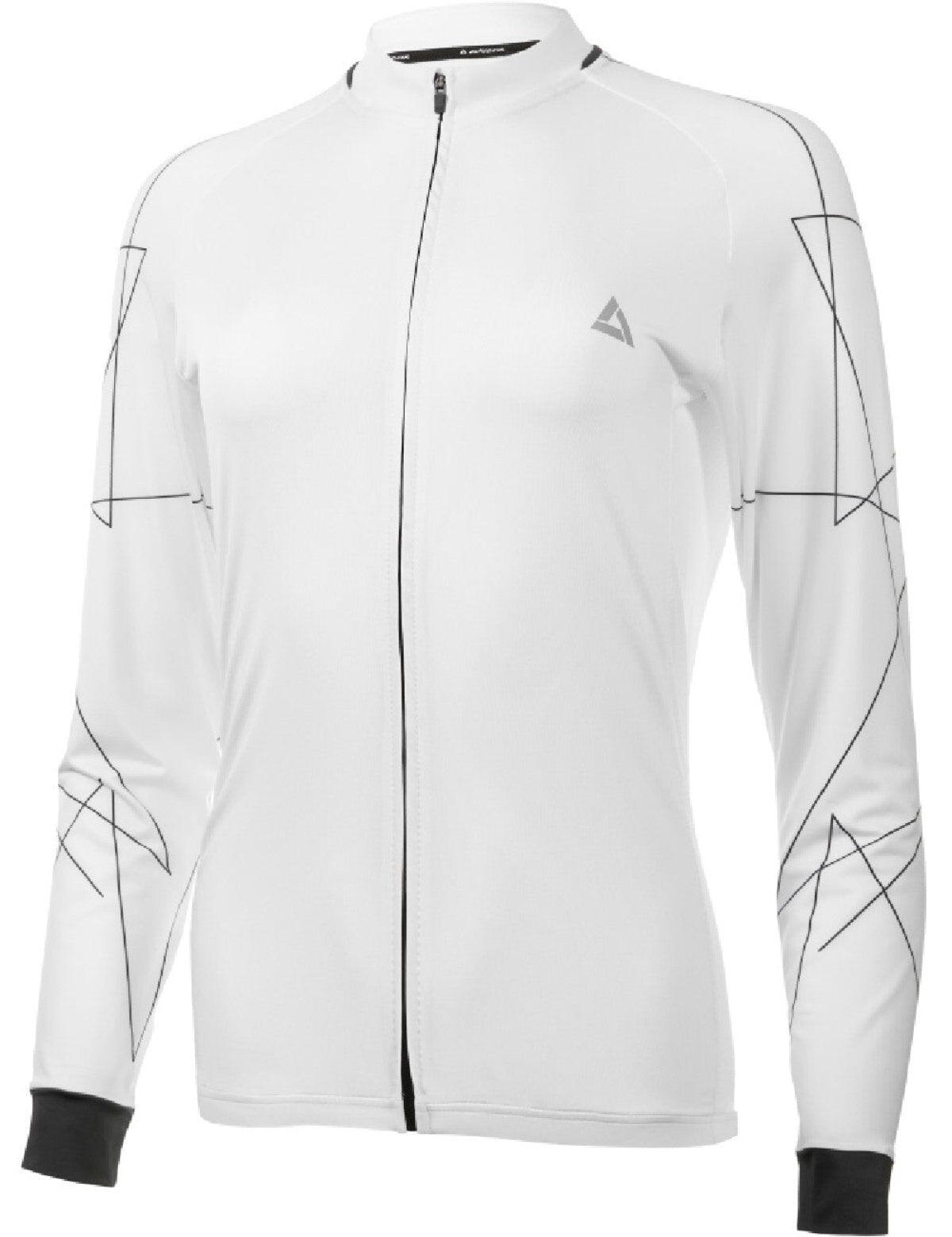Herren Fahrradtrikot Langarm Pro Line Weiss 4/4