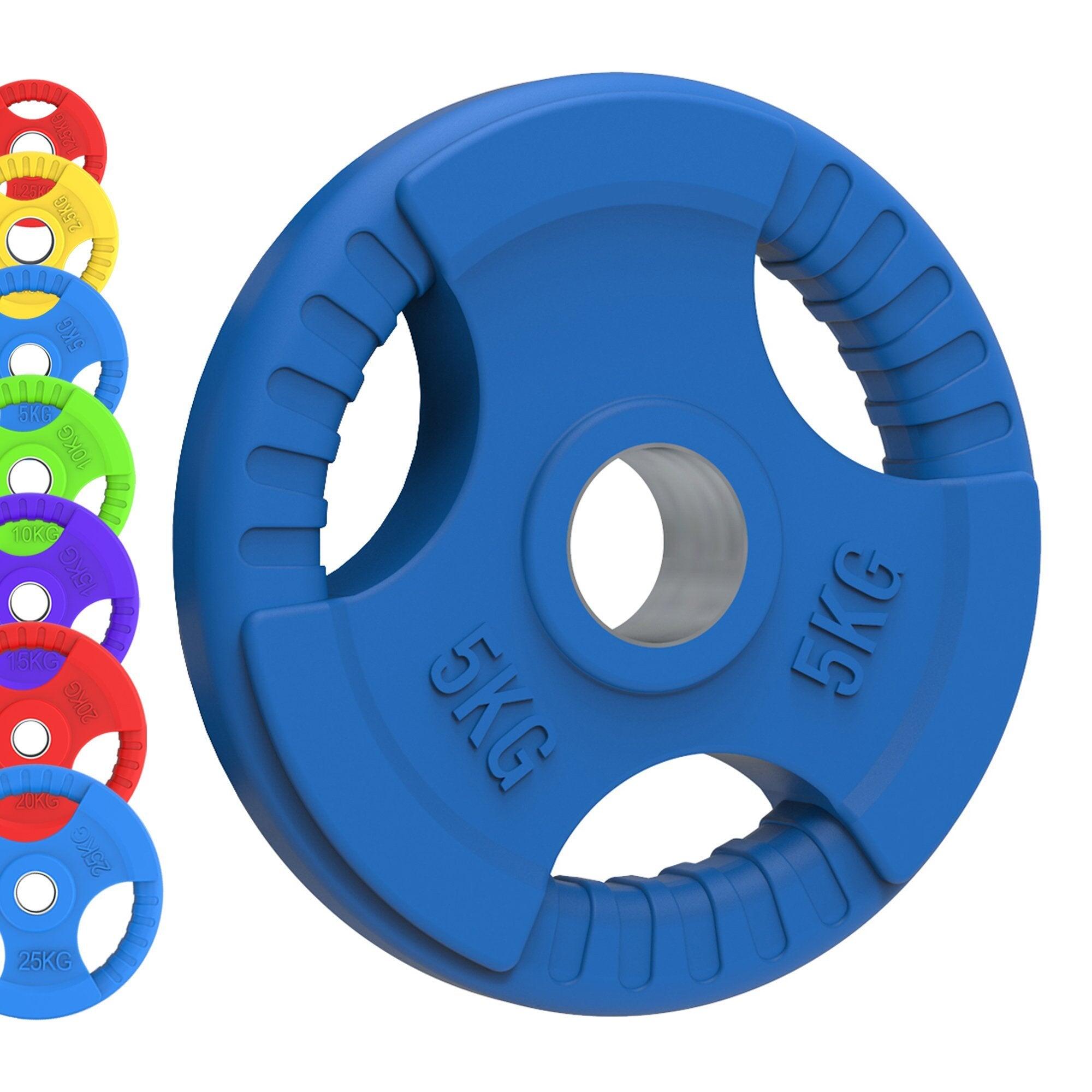 BODY REVOLUTION Olympic Tri-Grip Rubber Weight Plates Colour Pairs Sets 25 kg PAIR