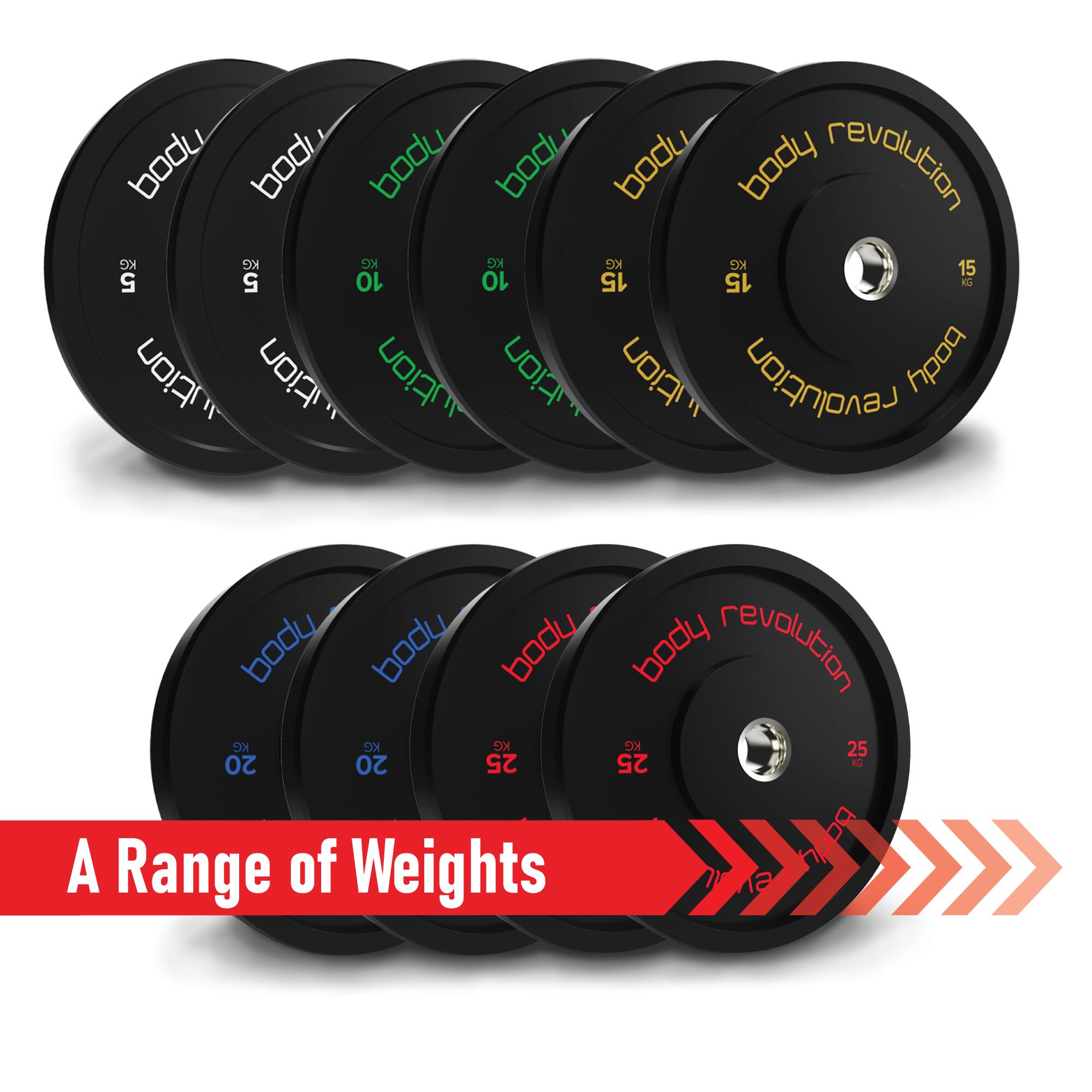 Body Revolution Olympic Bumper Plates Black 5 kg Pair 4/6