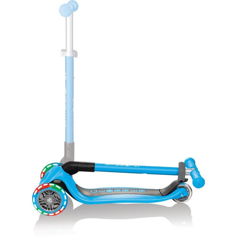 Trottinette PRIMO FOLDABLE LIGHTS 3 roues lumineuses, pliable - Bleu ciel