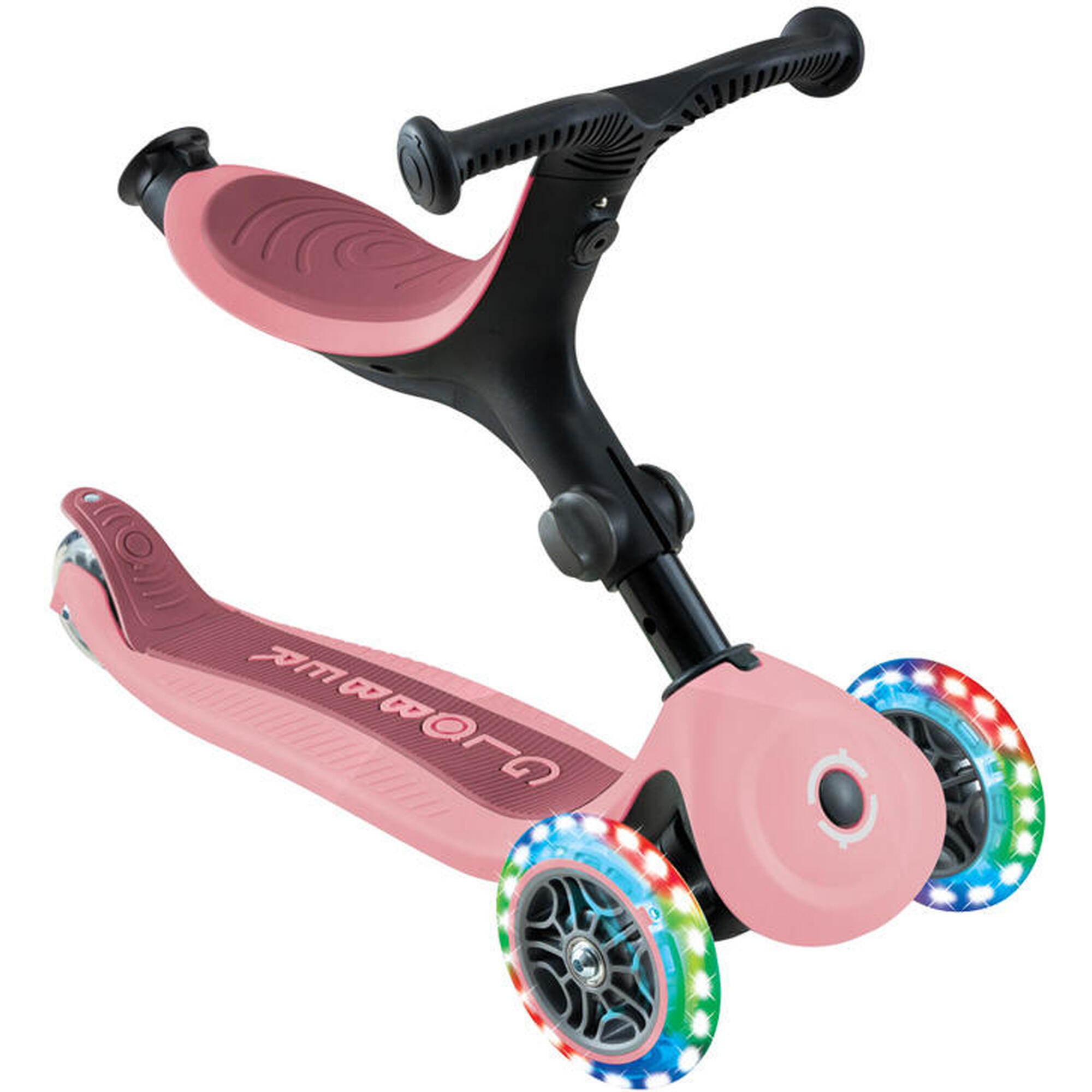 Trottinette évolutive GO-UP ACTIVE LIGHTS 360 - Rose pastel