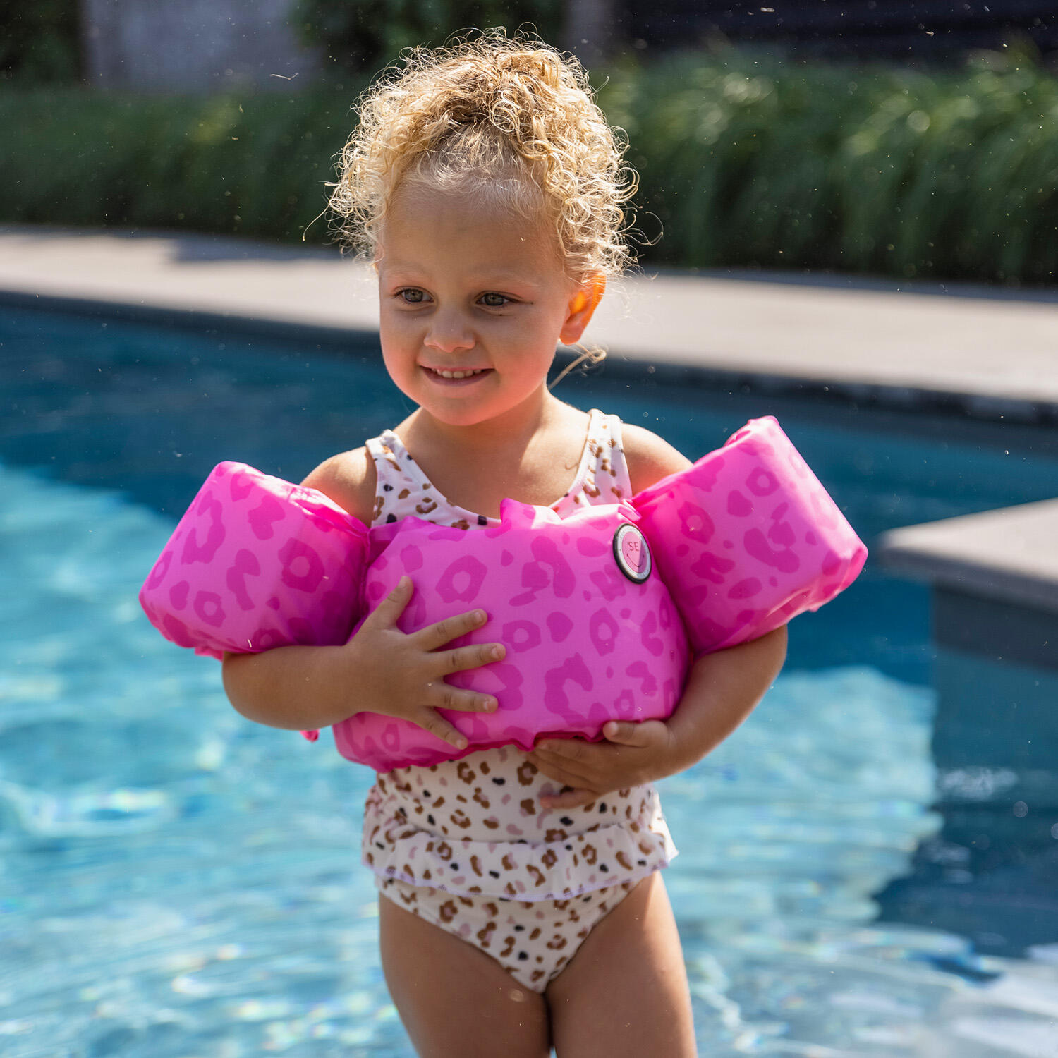 Swim Essentials | Roze Panterprint Puddle Jumper 2-6 jaar 3/7