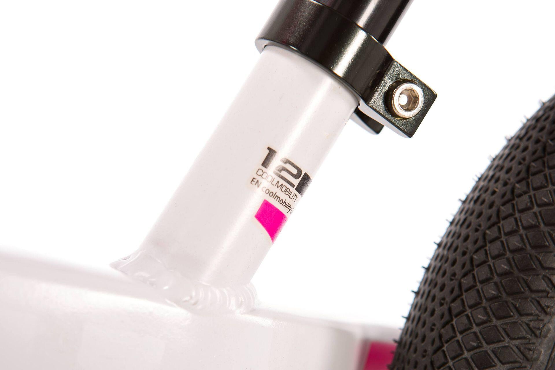 Draisienne S'COOL PedeX 1 Rose-Blanc cadre aluminium junior 3/3