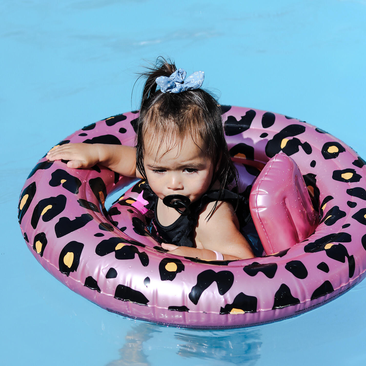 Zwemband baby float panterprint roségoud 0 1 jaar 3/6