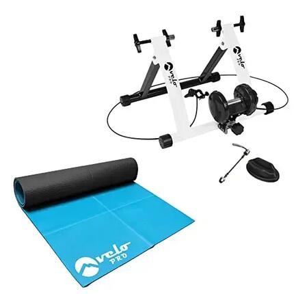 Home trainer magnétique avec tapis Velo Pro
