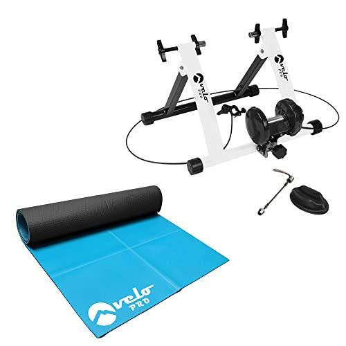 Home trainer magnétique avec tapis Velo Pro