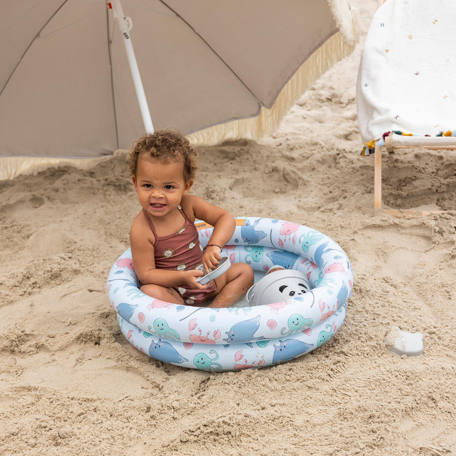 Piscine bébé Swim Essentials bleue — 15L, 2 chambres à air 3/4