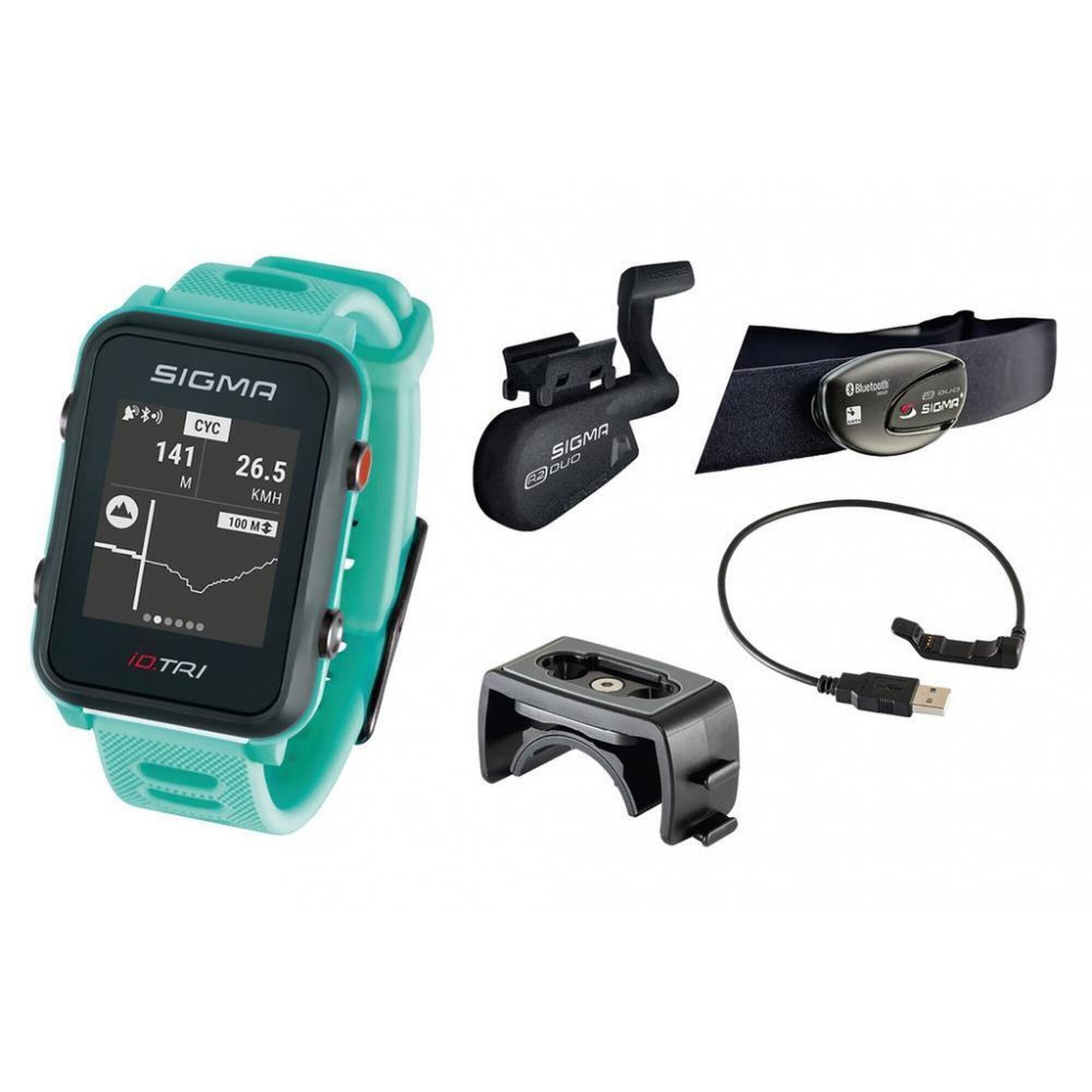 Conjunto de monitor de ritmo cardíaco Sigma iD.TRI